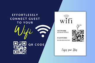 create a wifi sign with qr code for business or personal use