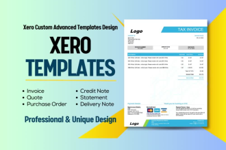 design xero invoice template for your business