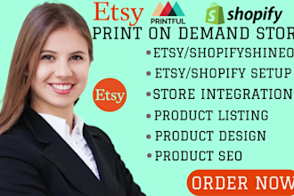 setup etsy shopify print on demand shineon printful store print on demand gelato