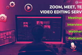 edit your zoom meetings, interview, webinar videos