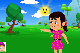 unique 2d cartoon video animation for kids and children song
