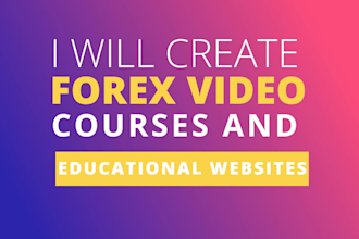 create forex trading video courses, tutorials, and forex educational websites