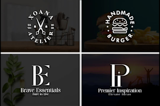 create textbased initial letters monogram font wordmark logo