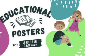 design educational poster or flyer for children