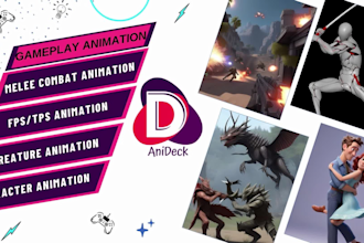 3d character animation for unreal, unity, and roblox game