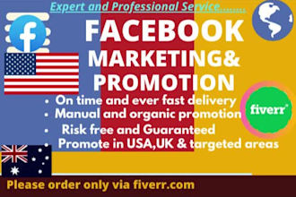 do organic facebook marketing and promotion of your business