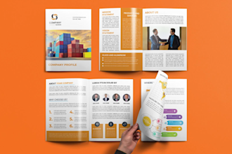 design brochure, company profile, flyer, annual report, business proposal