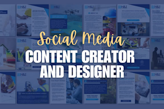 be your social media content creator and designer