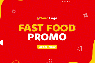 create restaurant food promo video or promotional video ads