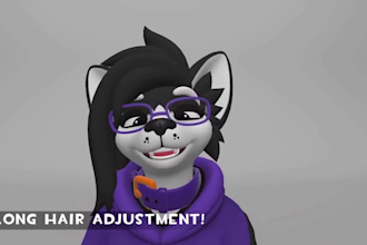 create custom furry avatar vrchat avatar, full body tracking avatar for vrm, pmx