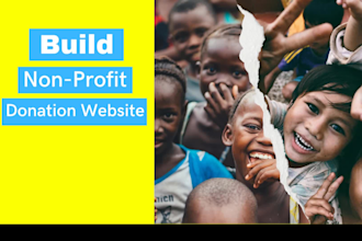 create nonprofit modern donation website