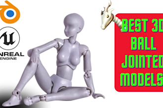 do high quality 3d ball jointed articulated , toy design, doll model, bjd model