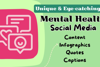 design social media posts about mental health wellness and self care