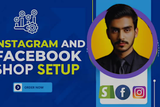 create facebook and instagram shop link with shopify or similar, 24 hour setup
