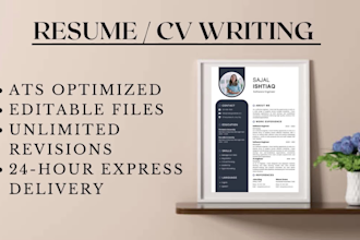 write, edit, and format job winning resume and cover letter in 24 hrs