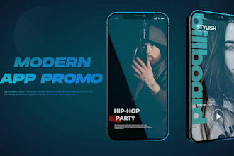 create modern mobile app promo video