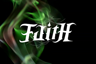 create ambigram flipped name and lettering for you