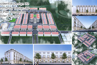 do professional 3d visualization for urban planning and site design