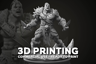 sculpt 3d model high quality for, printing, rendering, 3d figure