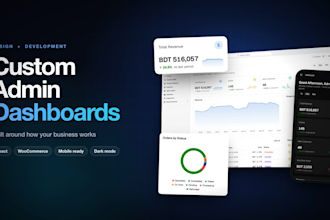 design and develop a custom admin dashboard