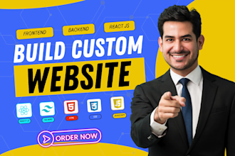 rebuild your custom website as a full stack developer, frontend, backend expert