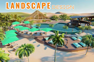 create backyard patio and garden design for landscaping