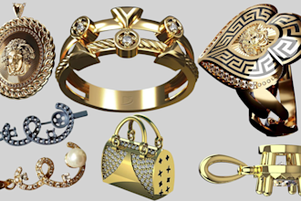 model 3d jewelry design jewelry cad 3d product  ring pendant stl chain 3d print