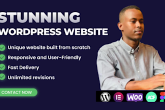 build a wordpress website, rebuild, redesign, copy clone website responsive web