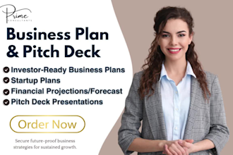 prepare investor ready business plan pitch deck financial forecast