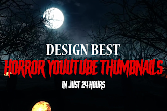 design best scary horror youtube thumbnails