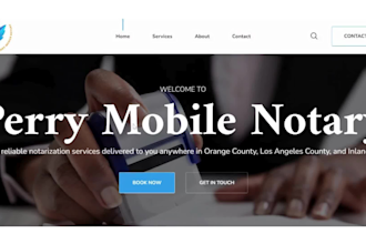 build aesthetic notary website, notary landing page, design free notary logo
