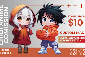 draw cute chibi character for any purposes