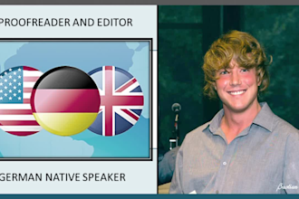 proofread and structural edit your german text, essay, book, thesis proofreading
