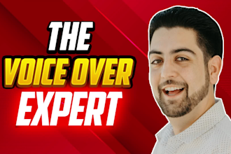 record a young millennial american male voice over in english