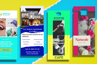 design professional rack card , door hanger or dl flyer