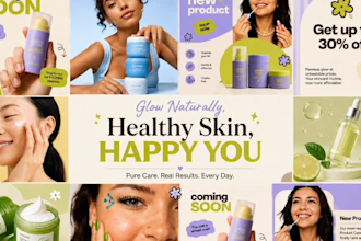 design skincare social media posts