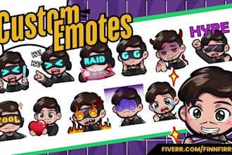 create custom twitch emotes, alert and sub badges for your stream vtuber