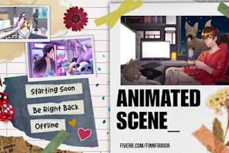 design starting soon offline scene for streamer twitch GIF animation