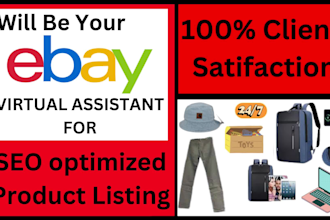 be your ebay lister for ebay listing, ebay product listing, ebay SEO listing
