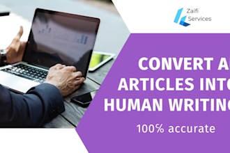 convert ai article into human writing, ai content editing