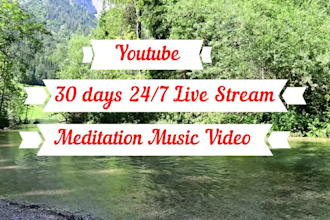 youtube 247 hours live stream for meditation music video