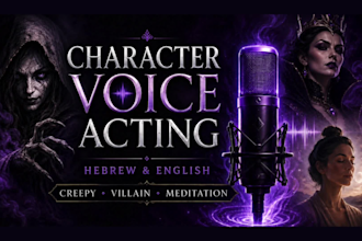 record female character voices in hebrew and english