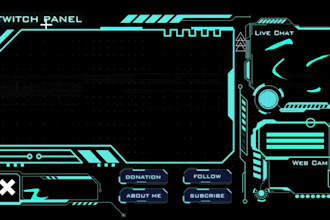 design unique twitch overlay panels for your stream