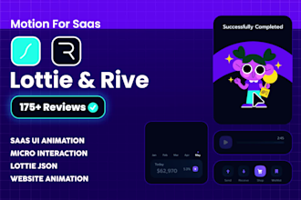 create lottie and rive mascot animation for app and web