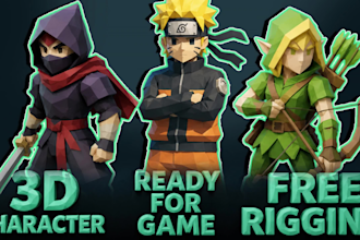 create a low poly 3d character for your game