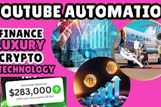 do finance, luxury, crypto and tech youtube automation channel