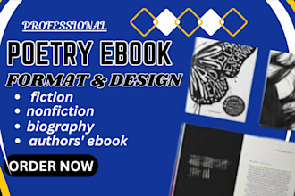 design, format poetry book, poem novel, self help non fiction upload amazon kdp