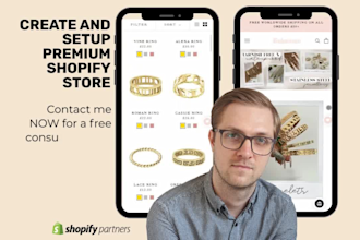 create and setup premium shopify store