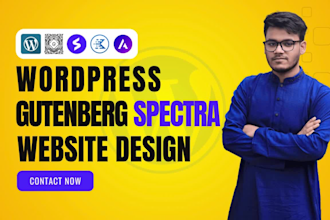 design gutenberg spectra website, redesign or clone wordpress gutenberg website