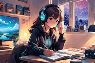 create lofi loop animation music video for you